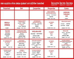 Eğitim Takvimi - Şubat 2024